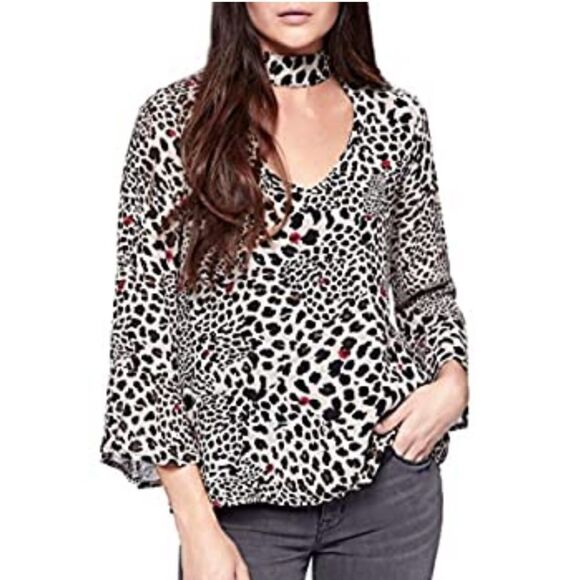 SANCTUARY | Leopard Print Choker Rosie Top - Picture 1 of 12
